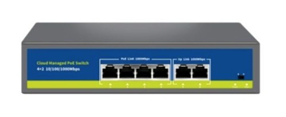 Nova NVC-S21-4GP2G 4 Port 2 Uplink Full Gigabit Cloud Poe Switch