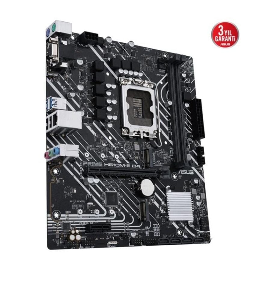 Asus Prime H610M-E D4-CSM 3200MHz DDR4 Soket 1700 M.2 HDMI DP mATX Anakart