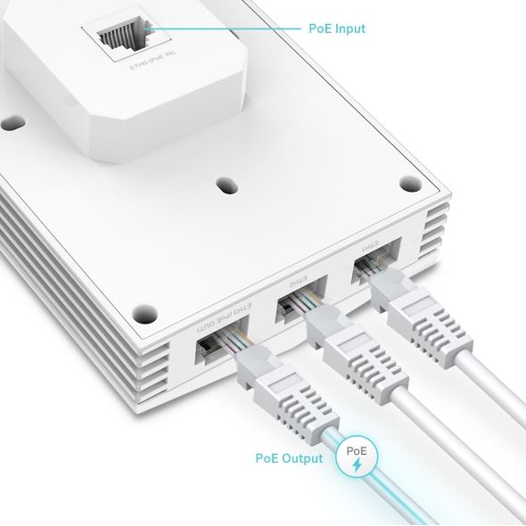 Tp-Link EAP655 Wall Duvar Tipi AX3000 Wifi6 Access Point