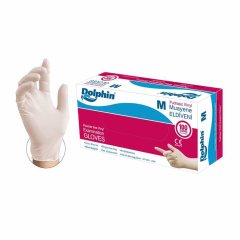 Dolphin Beyaz Vinil Eldiven Pudrasız (M) 100lü Paket