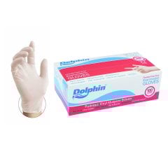 Dolphin Beyaz Vinil Eldiven Pudrasız (L) 100'lü Paket